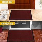 Homatz Indoor Door Mat Heavy Duty Rubber Non Slip Washable 40x60cm Red view 7