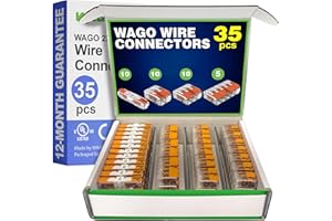 WAGO 221 Series 35pc Compact Splicing Wire Connectors | Includes (10x 221-2401), (10x 221-412), (10x 221-413), (5X 221-415) |