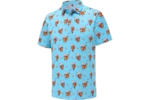 OENBECI Men's Golf Polo Shirts Funny Golf Shirts for Men Performance Moisture Wicking Quick Dry Athletic Short Sleeve Shirts