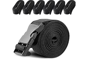 HAHASOLE Boat Cover Straps, 6 Pack-96''Lx1''W Heavy Duty Polyester Adjustable Straps with Quick Release Buckle for Securing Trailers
