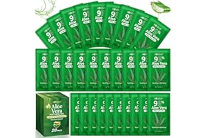 KONEUK 30 Pack Aloe Vera Gel for Face, Hair, Skin, Sunburn Relief, 99% Pure Aloe Vera Gel for After Sun Skin Care Relief, Bulk Aloe Gel Travel Size for All Skin Types
