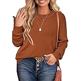 Arach&Cloz Women's Plus Size Wool Blend Sweater Fall Long Sleeve Tops 2025
