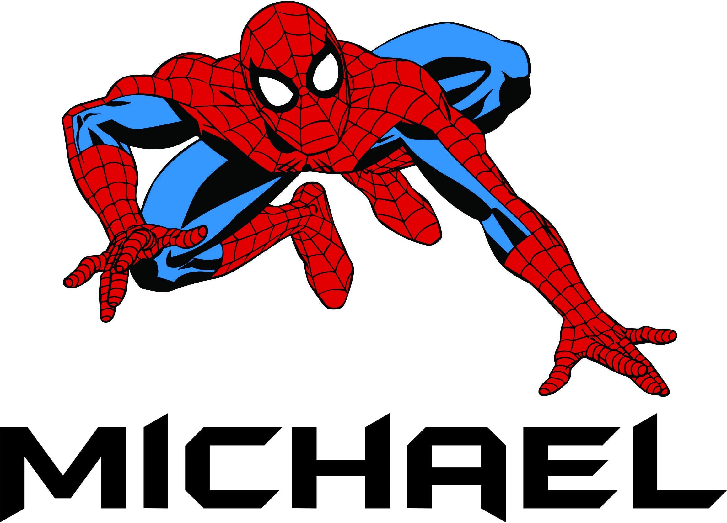 Custom Names Personalized Name Spider Man Super Hero Wall Decals for Kids Bedroom/Boys Wall Decor Vinyl Sticker Art/Cartoon Characters TV Shows Comic Peter Parker Size 20x20 inch