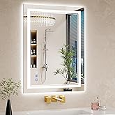 WISSMIELS 24"x32" LED Bathroom Mirror with Lights, Anti-Fog, Backlit + Front Lit, Dimmable, Led Vanity Mirror for Wall, Light