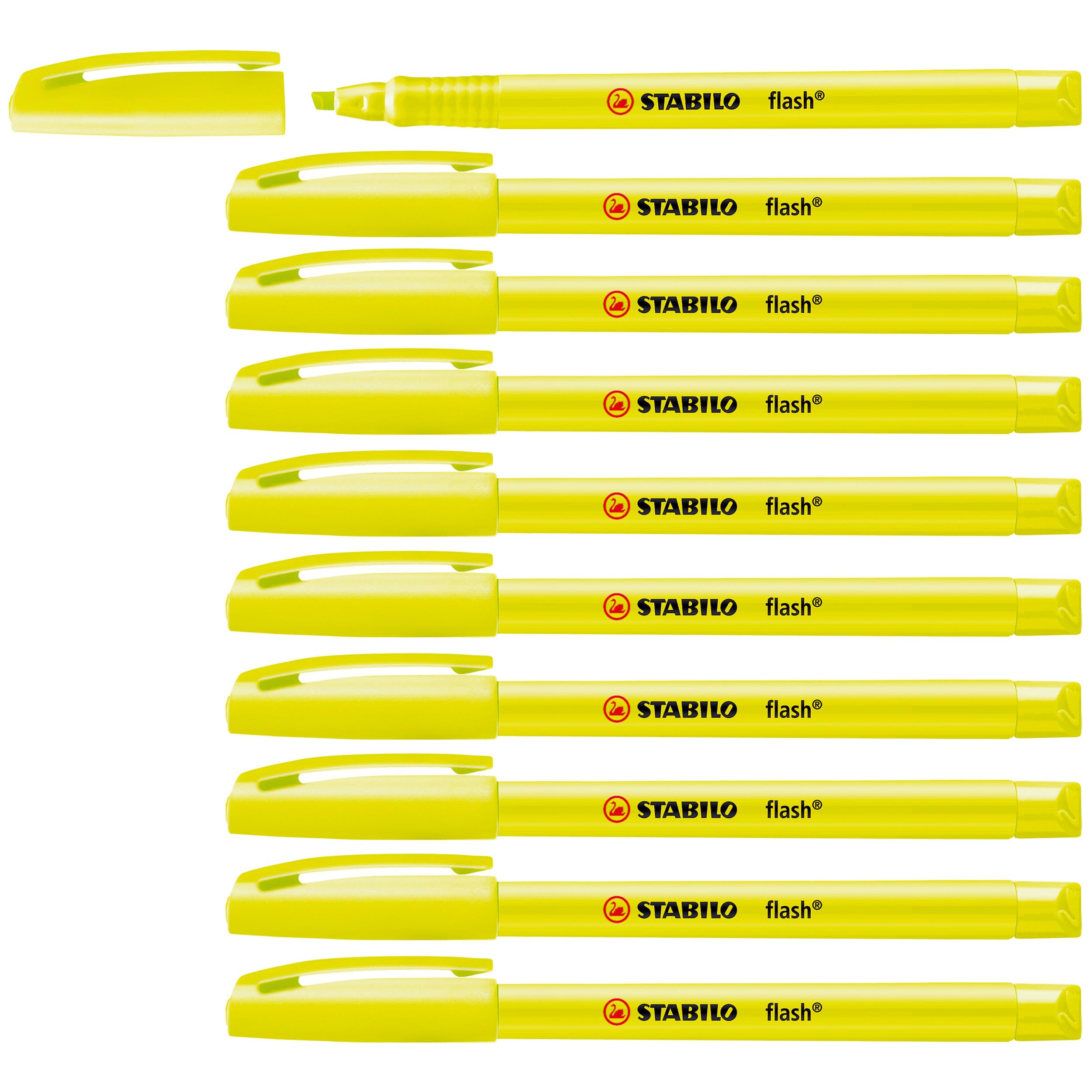 STABILO Highlighter flash - Pack of 10 - yellow