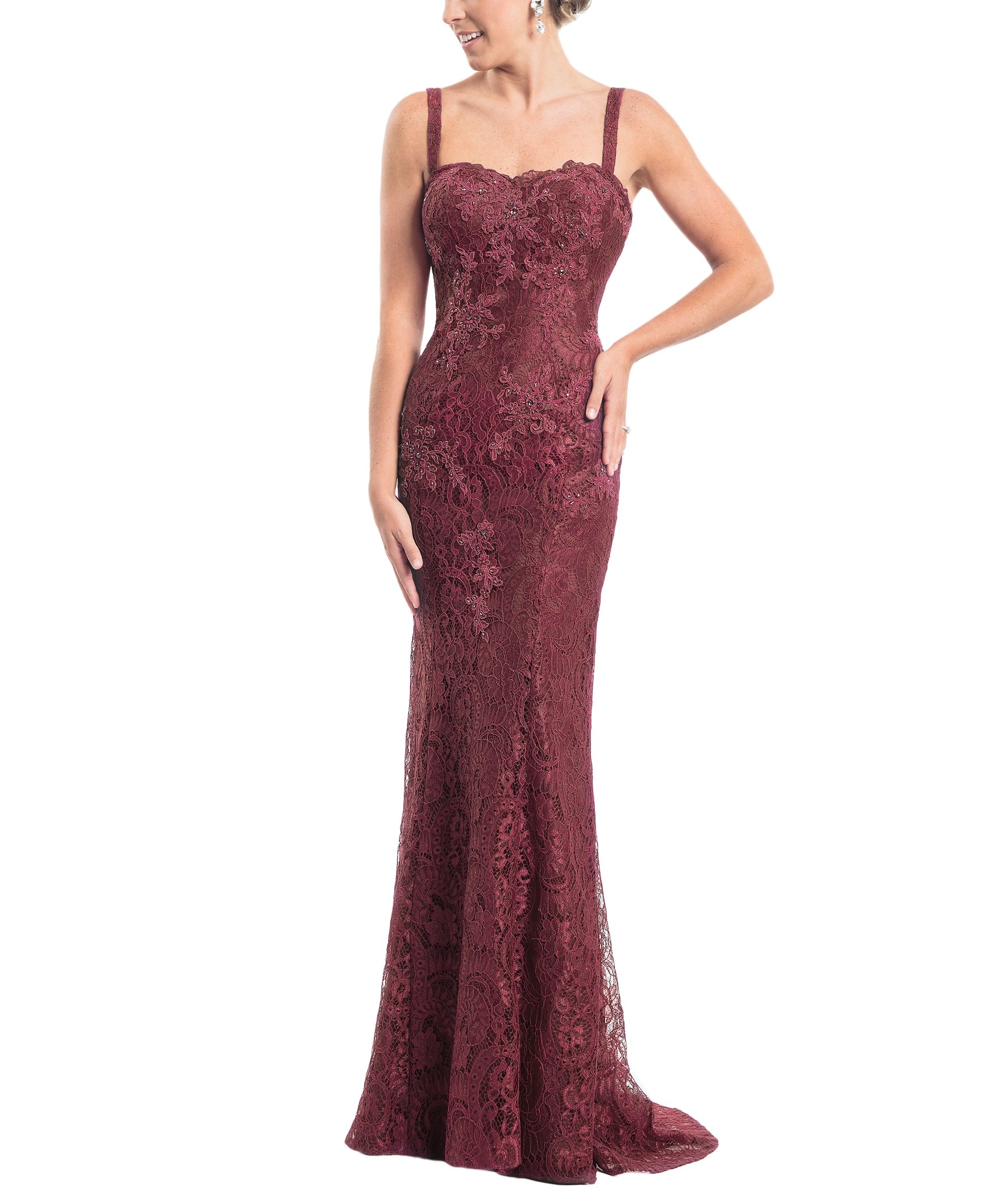 LoveMyth Women's Sheath Mother Of The Bride Dress Lace Strap Sweetheart