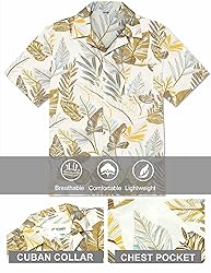 COFOANDY Mens Floral Print Shirts Casual Button Up