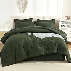 Litanika Dark Olive Green Queen Size Comforter Set