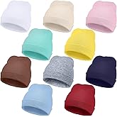 Velmitten 10 Pcs Preemie Hats Cotton Preemie Caps Bows Turban Premature Baby Boys Girls Hospital NICU Hat