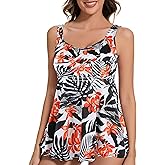 JOYSHAPER Women's Built in Bra Flowy Loose Beach Cami Tank Top