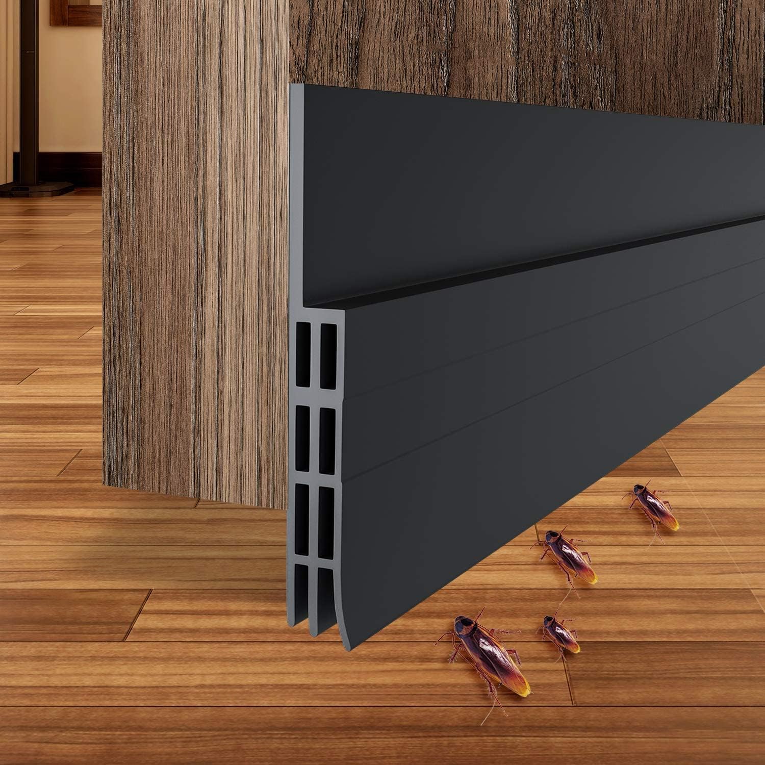 Draft Stoppers - Ohuhu Door Draft Stopper Weather Strip, Under Door Draft Blocker Door Sweep Seal Strip for Exterior Interior Doors, Door Gap Filler Bottom Noise Block Draft Guard Insulator 39