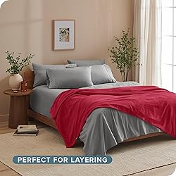 Bare Home Fleece Blanket - Full/Queen - Ultra-Soft