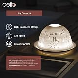 Cello Porcelain Tealight Dome Nan Gift 3D Projection LED Candle Warmer view 5