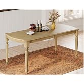 WAMPAT 70 Inch Dining Table for 6&ndash;8 People, Curved Edge Dining Room Table with Wood Grain &amp; Gourd Leg, Farmhouse Solid Rubber Wood Dinner Tables for Kitchen, Oak