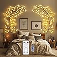 YCoisini Enchanted Willow Vine Lights for Home Decor with 160LEDs, 8.2FT Wall Decoration Light with 8 Remote Control Modes (Black)(1PCS)