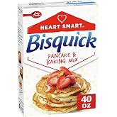 Betty Crocker Bisquick Pancake &amp; Baking Mix, Low Fat, Heart Smart, 40 oz | Cholesterol Free, Low Saturated Fat, Good Calcium Source, Great For Pancakes, Waffles &amp; Biscuits