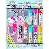 Hello Kitty Keychain Lip Balm Set, 7-Piece Plant-Based, Ages 3+