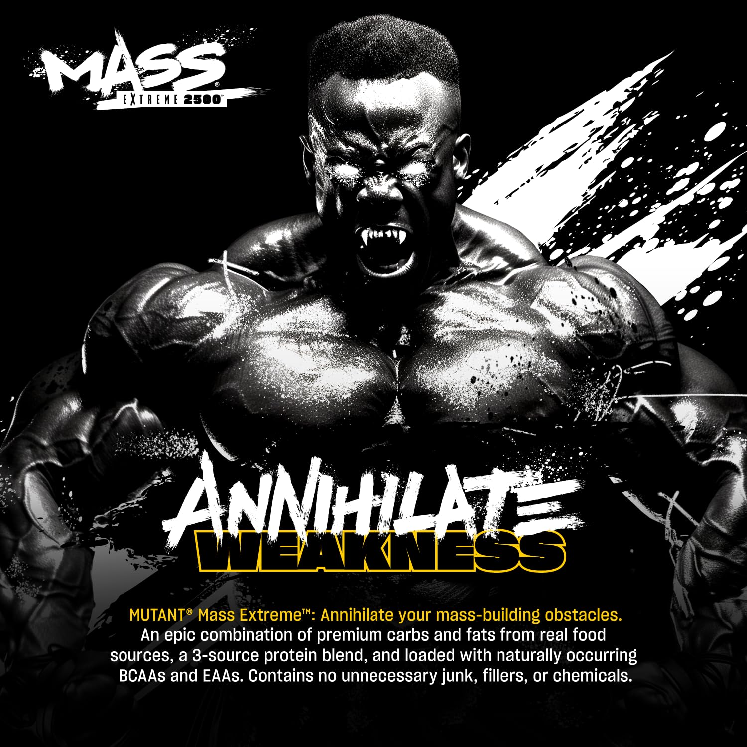 Mutant Mass Extreme Gainer – Whey Protein Powder – Build Muscle Size and Strength – High Density Clean Calories (Triple Chocolate, 6 lbs)