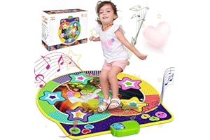 UNIH Dance Mat Kids Toys for 3-12 Year Old,Electronic Dance Pad with Music Girls Toys,Gifts for 3 4 5 6 7 8 9 10+ Year Old Girls
