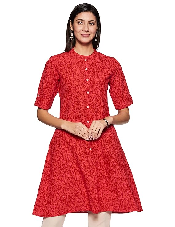 Women's Cotton A-Line Kurti