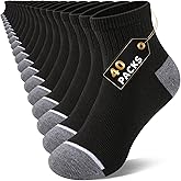 LITERRA 40 Pairs Boys Ankle Socks - Thin Athletic Quarter Socks for Kids, Bulk Value Sock for 8-12 Years