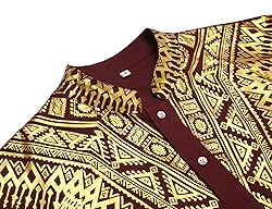 Pacinoble Mens African 2 Piece Set Metallic