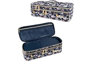 MissBoy Double Layer Travel Case Compatible with Revlon One-Step Volumizer/Hair Dryer/Hot Air Brush, Dyson Hair Dryer Carrying Case, Shark Flexstyle Storage Organizer Bag (Bag Only)