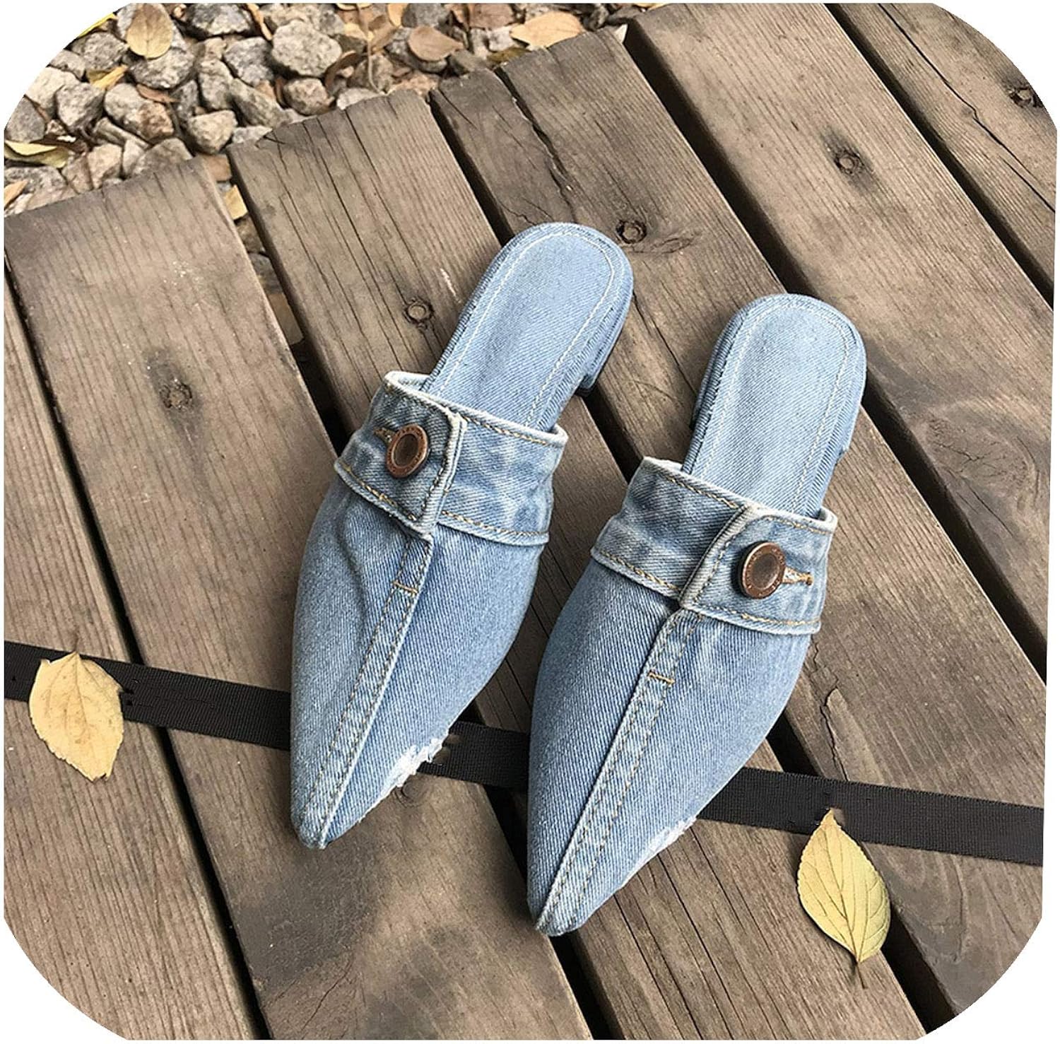 denim mules shoes
