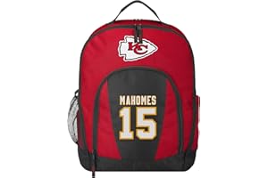 FOCO - NFL Youth Size Team Logo Striped Backpack - Ages 6-12 Years Old (Patrick Mahomes - Kansas City Chiefs)
