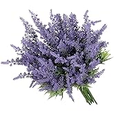 Grand Verde Lavender Artificial Flowers Bulk Stems Faux Purple Plants Real-Touch Bouquets DIY Home Decoration, 8pcs