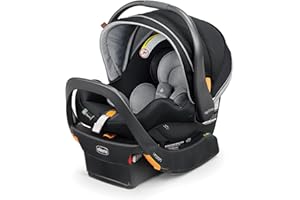 Chicco KeyFit Max Zip ClearTex Infant Car Seat and Base, Rear-Facing Seat for Infants 4-30 lbs., Infant Head and Body Support, Compatible with Chicco Strollers, Baby Travel Gear | Apex/Black