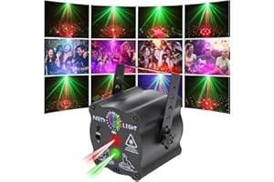 Party Lights DJ Disco lights, multi-mode voice-activated laser lights flashing stage lights Projectors Home indoor and outdoor birthday decorations Club Dance Karaoke Halloween Christmas Show XHXD