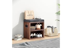 SOOHOW Small Shoe Bench for Entrywaywith Cushion Shoe Bench with Storage and Seating,Seat Entryway Shoe Rack, Entryway