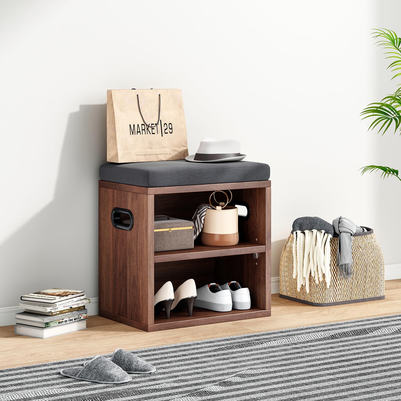 Small Shoe Bench for Entryway Shoe Bench with Cushion Shoe Bench with ...