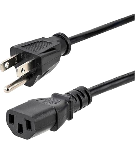 Amazon.com: StarTech.com 10ft (3m) Laptop Power Cord, NEMA5-15P to