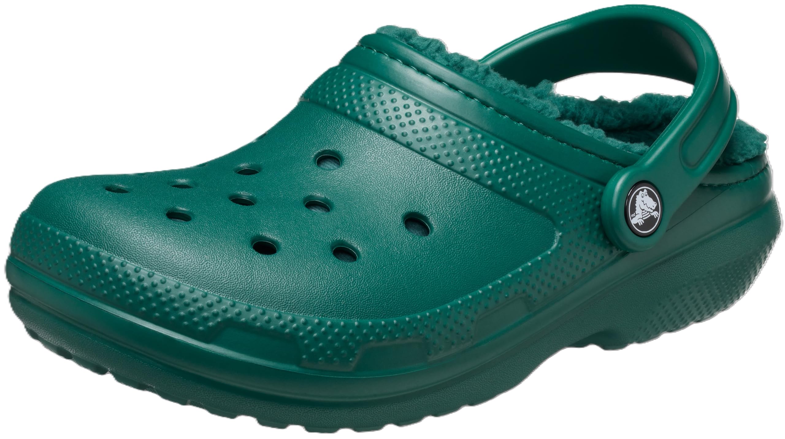 Crocs Unisex-Adult Classic Lined Clog, Emerald, 12 Women/10 Men Image
