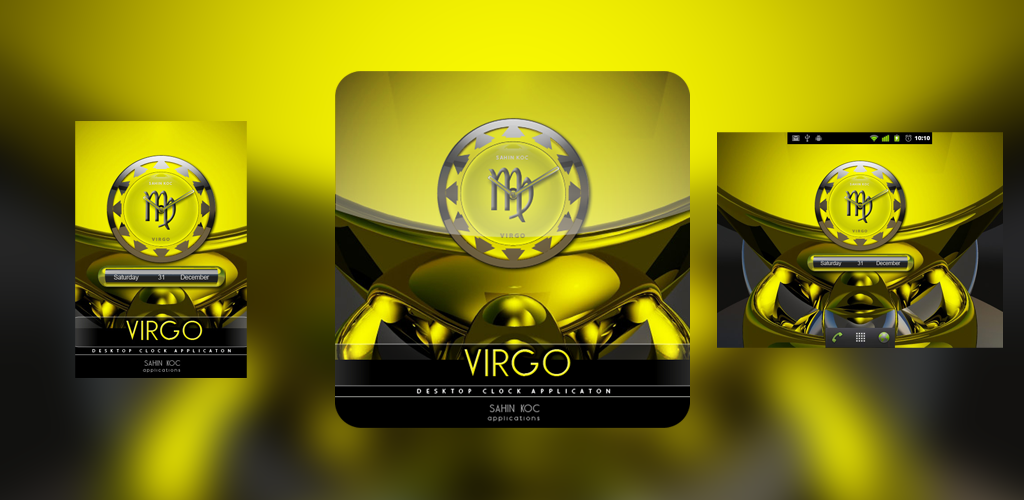 Virgo Beautiful Clock Widget Zodiac Theme for Android