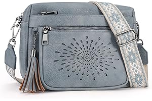 APHISON Crossbody Purse for Women，Small Crossbody Bags Trendy Vegan Leather Shoulder bag with Adjustable Strap and Tassel