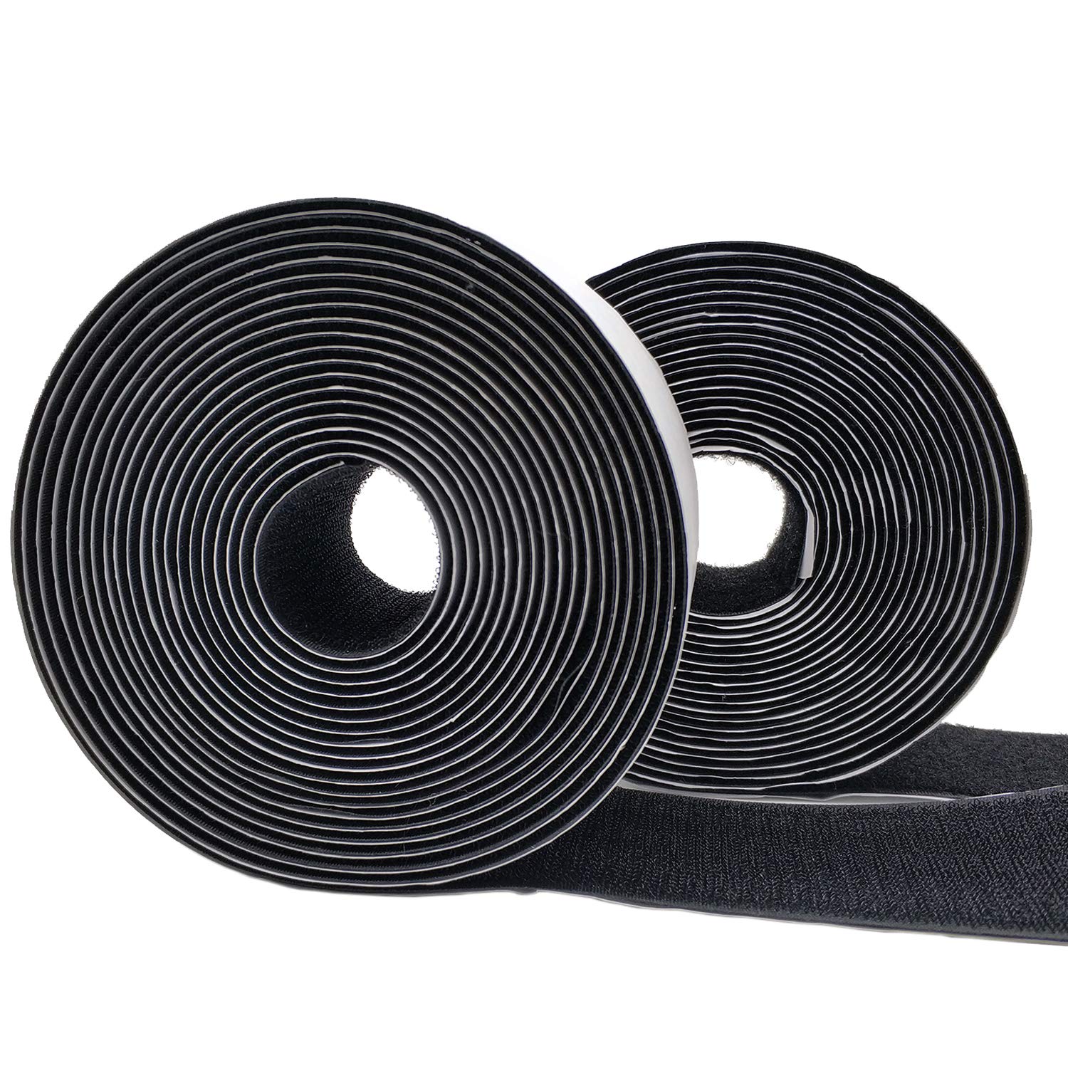 Eroilor 5 Meter (16.4 ft) Long 50mm (2 inch) Width Hook and Loop Tape Self-Adhesive Tape - Black