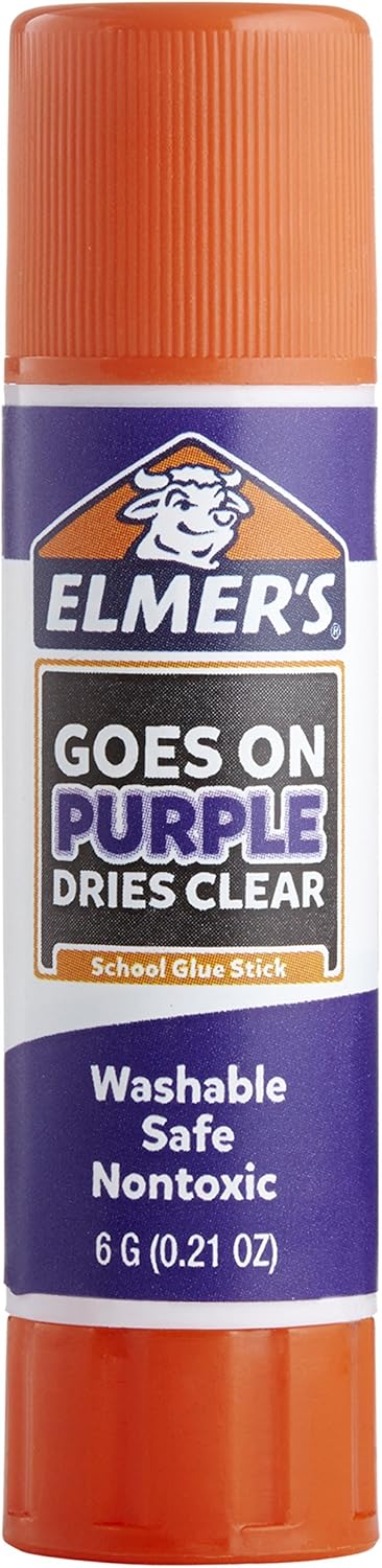 Elmer’s Disappearing Purple Glue Sticks with Bonus Re-Stick Glue Stick, 6 + 1 Pack : Office Products