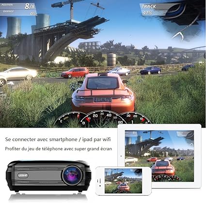 LESHP Proyector LED de Video 1080P HD 3200 Lúmenes, Proyector ...