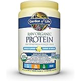 Garden of Life Raw Organic Protein, Vanilla, 624g. Packed with 22 Grams of Certified Organic Plant Protein, including organic