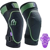 MUZUP Offedge Mountain Bike Knee Pads, CE Level 1, MTB Men Women Youth | 4-way stretch ballistic nylon, mesh vents; removable washable CE insert; silicone grip; trail, enduro, downhill riding