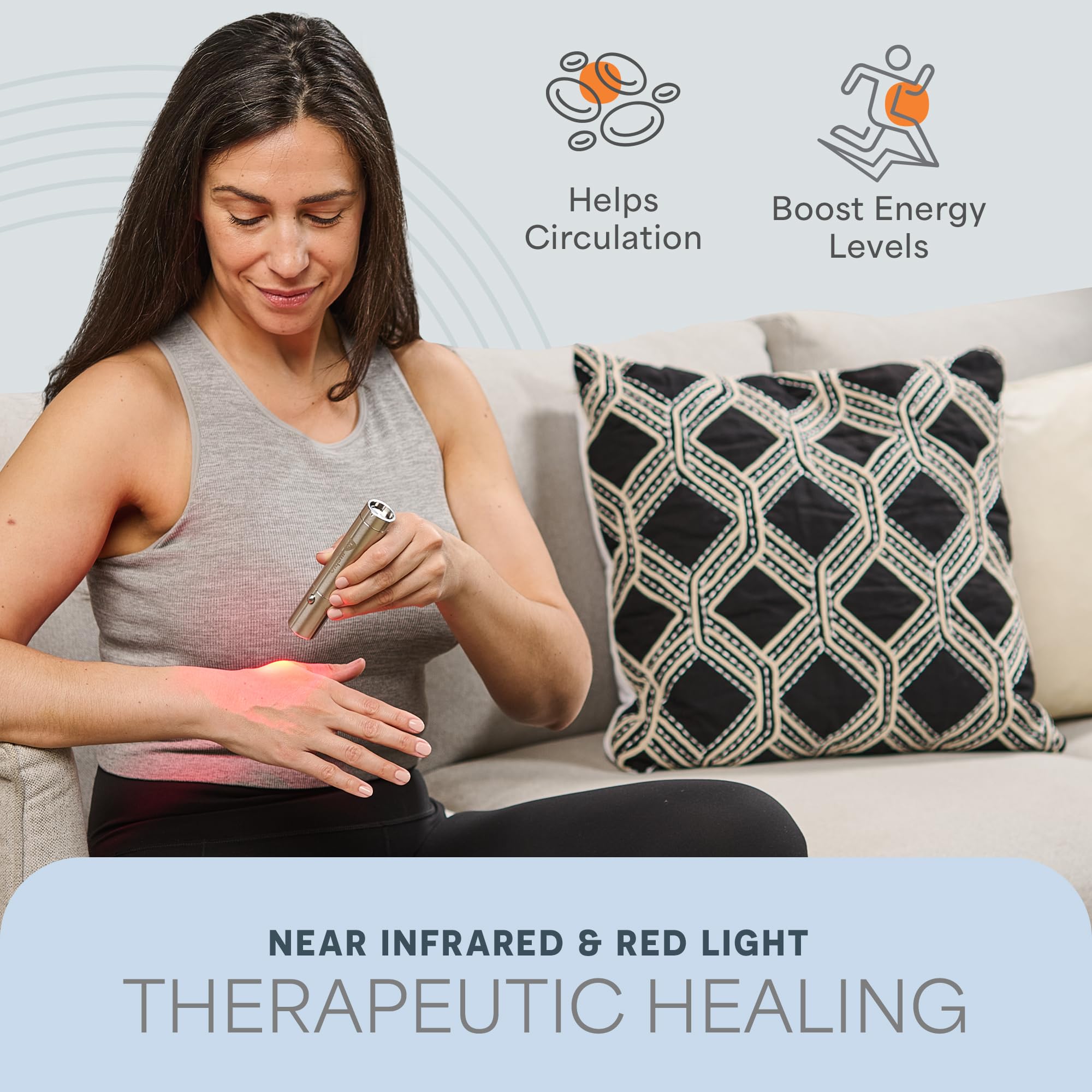 Lifepro Infrared & Red Light Therapy Device for Joints & Muscles Pain Relief, Portable Near Infrared Light for Body & Face Inflammation, Compact & Effective Design - Use 3 wavelengths
