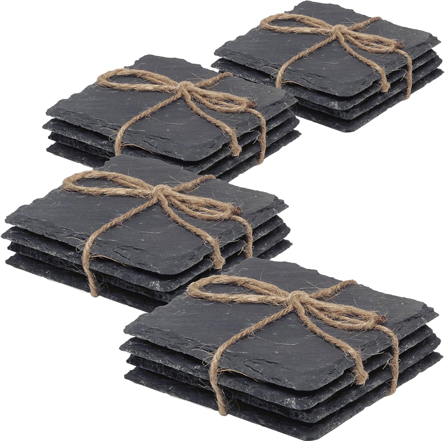 16er Schiefer Untersetzer Set Tischdeko Raclette Pfännchen Schick