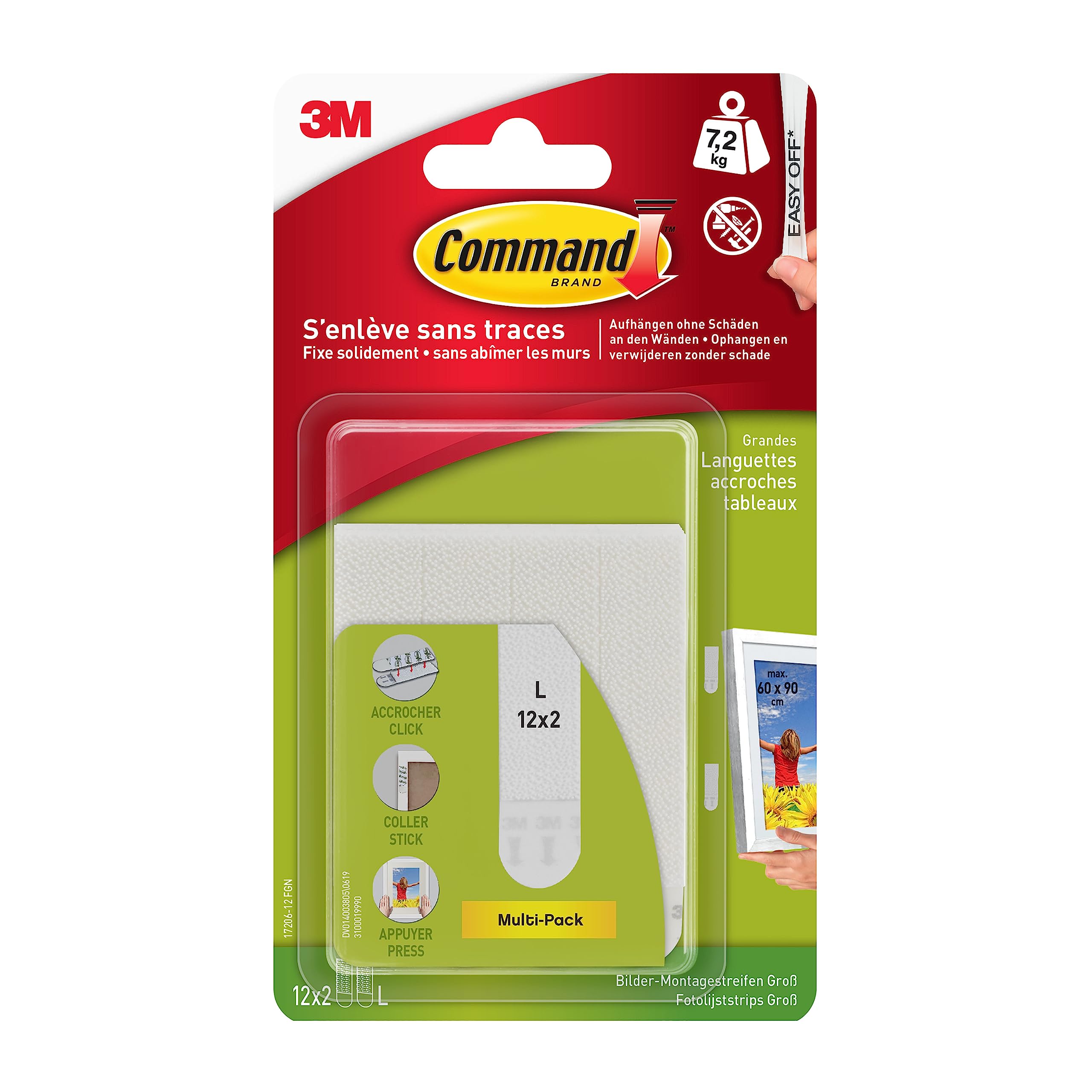 Command Table File 17206-12, White, Wide, 12 x 2 Tabs, 7.2 kg