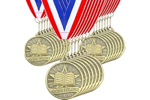 Quelay 30 Pcs 2'' Gold Awards Medals Bulk Winner Medals with Neck Ribbons Encourage Team Participation for Adults Trophy Award Prize Gift Competitions Graduation Party
