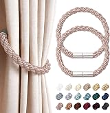 Pretty Jolly 2 Pack Magnetic Curtain Tiebacks Grey Coffee Modern Drape Holdbacks