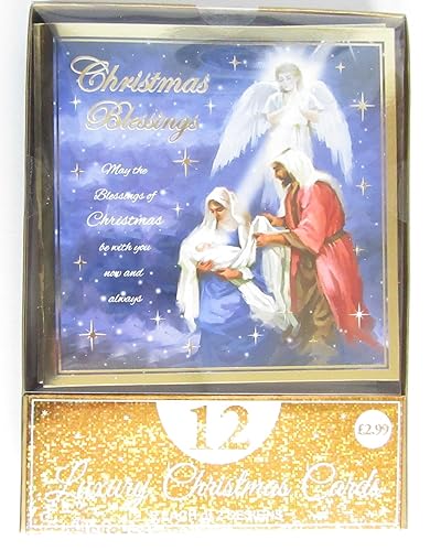 Religious Christmas Cards  Box of 12 Christian Xmas Cards Amazon.co