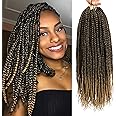 Crochet Braids Crochet Braids Box braids 14 inch 144Strands Goddess Locs Crochet Hair 6 Packs Box Braid Crochet Hair Crochet Hair for Black Women(1B/27)
